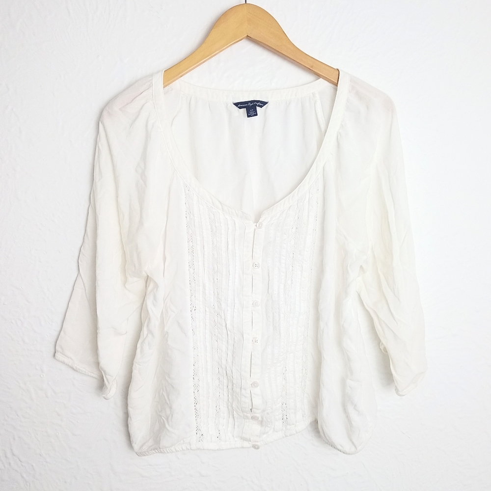 American Eagle Outfitters Buttoned Blouse Size L/G